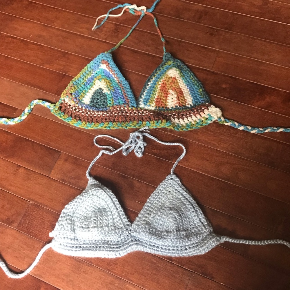 Handmade Crotchet halter tops /bras/bathing suits